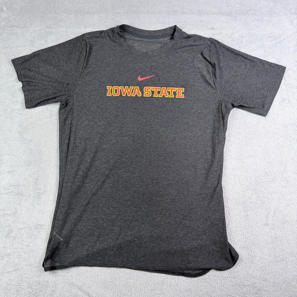 Nike Iowa State Cyclones Mens Medium Charcoal Grey Heather Performance T-Shirt